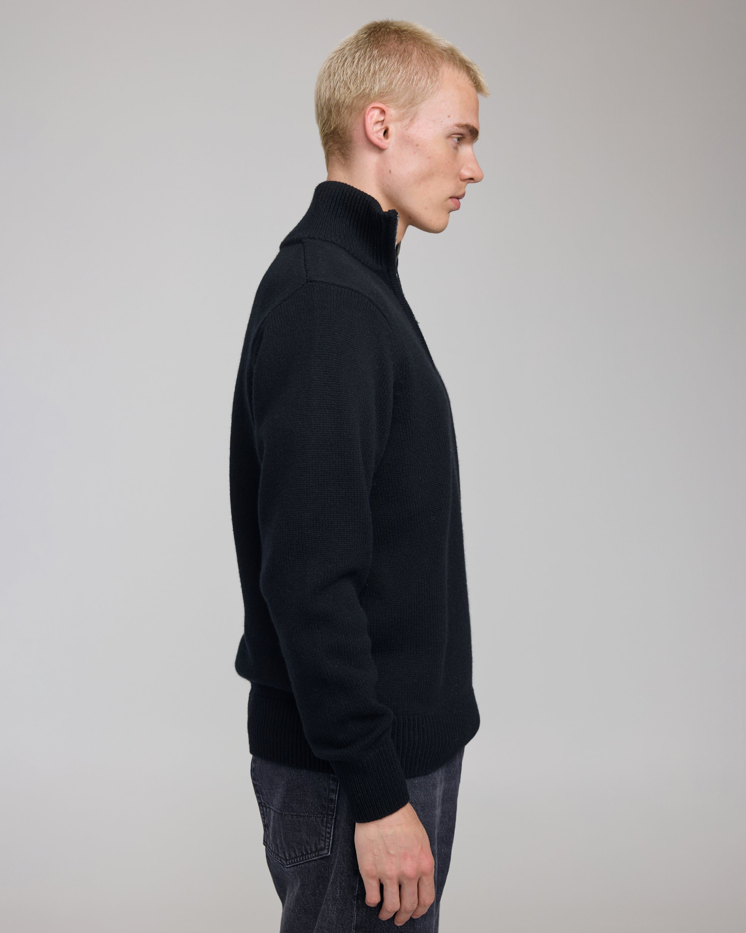 CASHMERE WOOL HALF ZIP