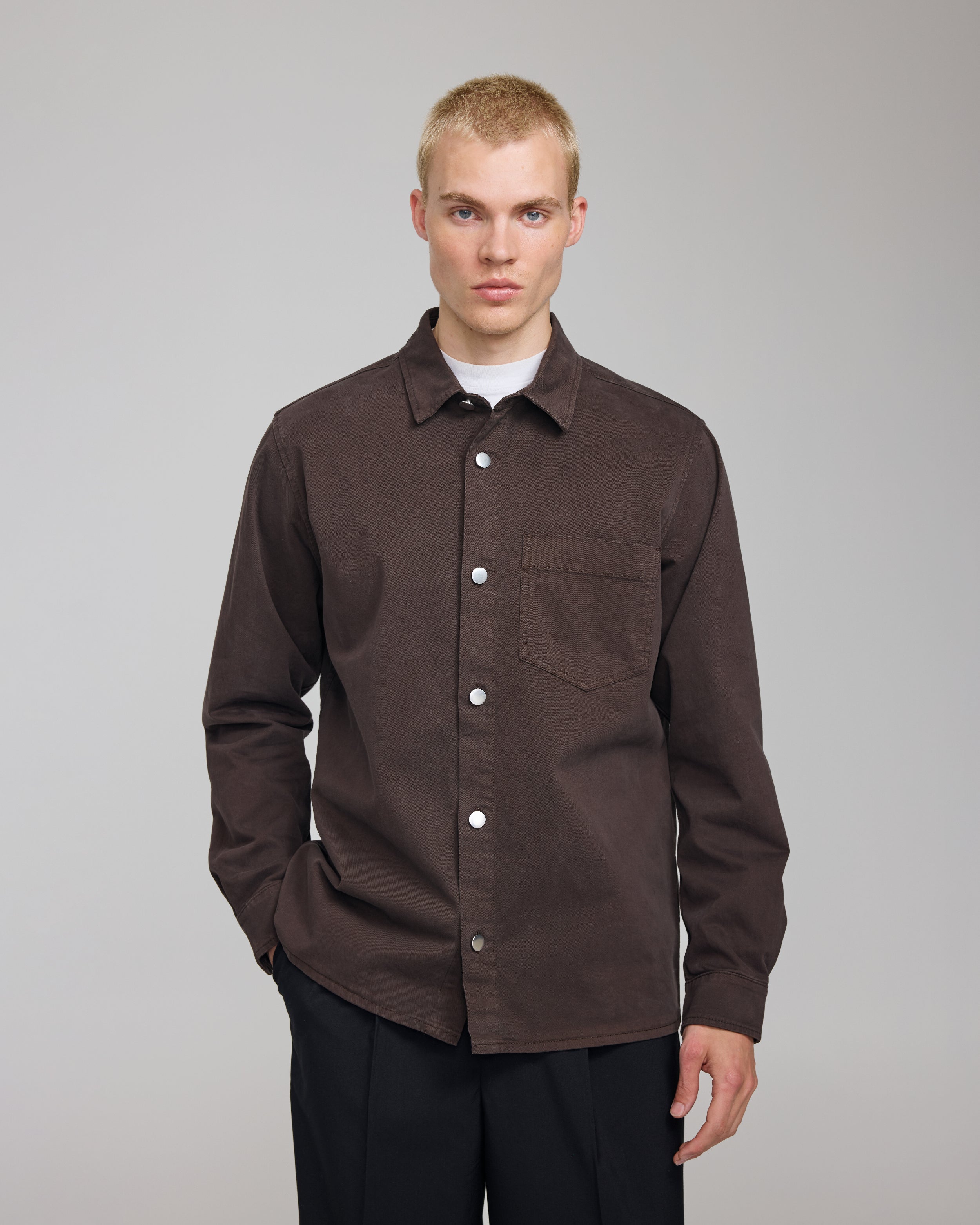 COTTON ONE POCKET SHIRT