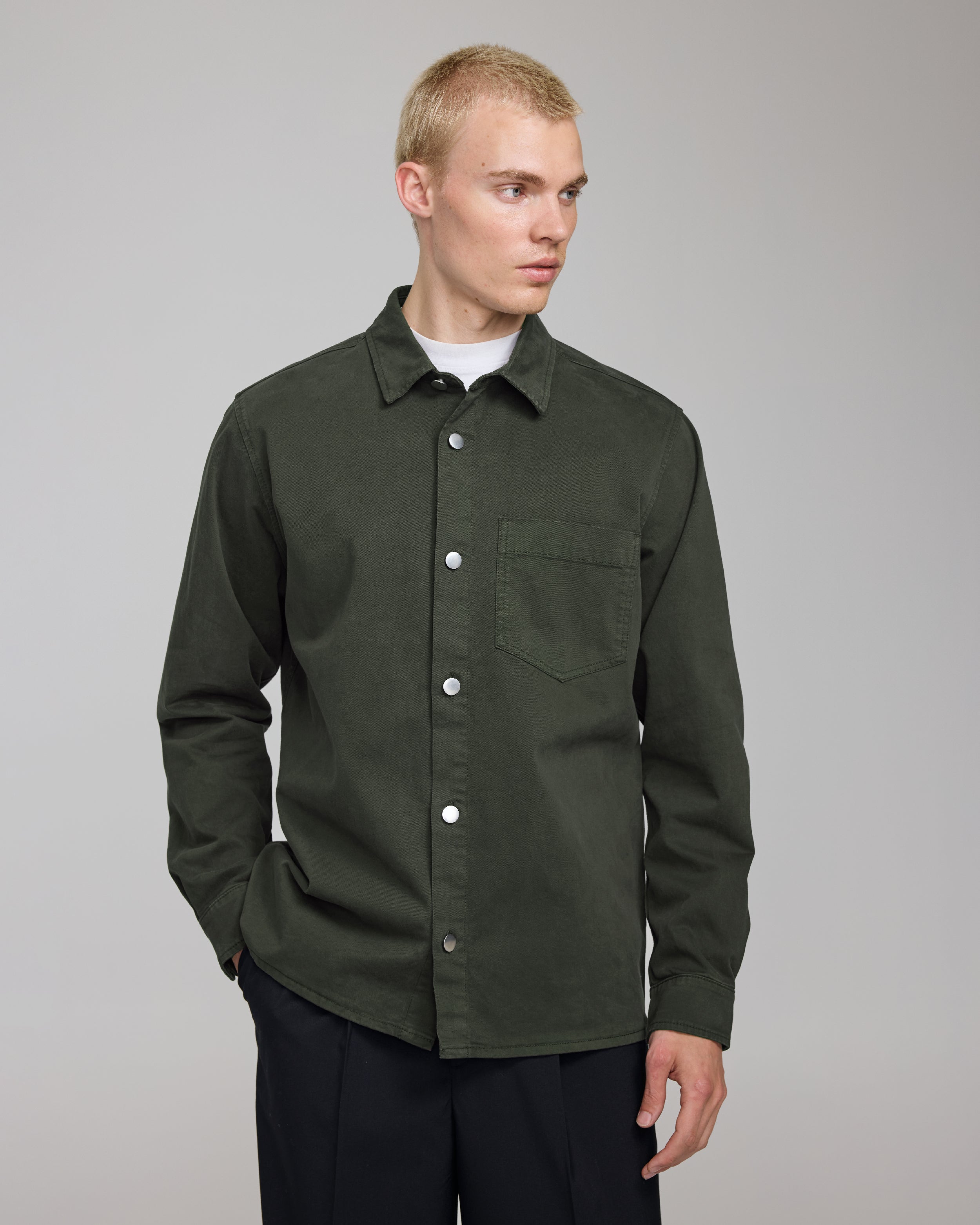 COTTON ONE POCKET SHIRT