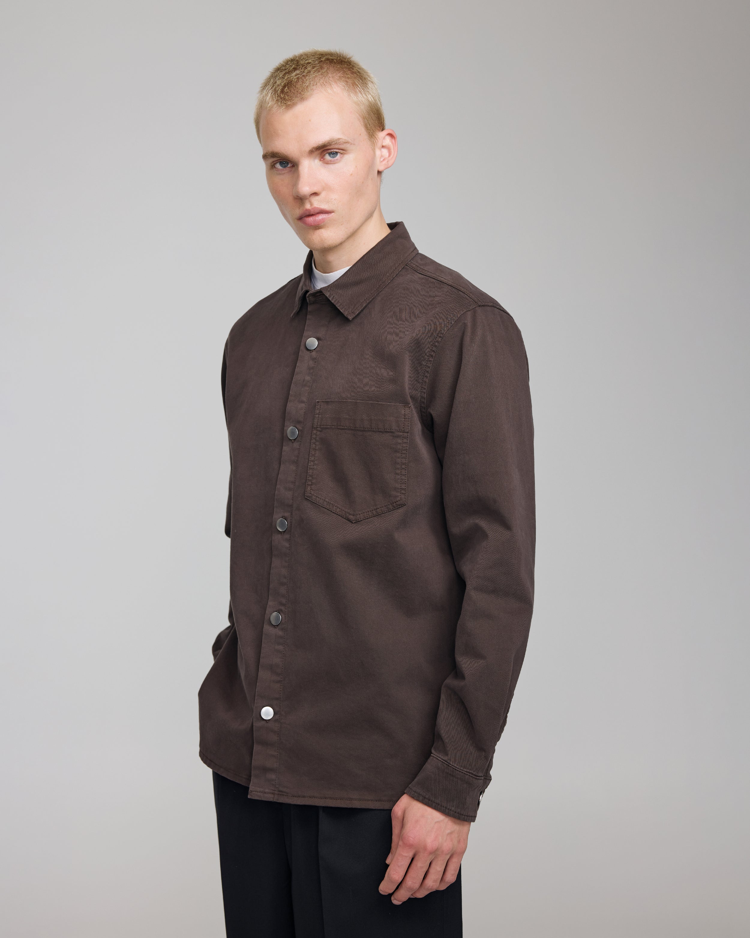 COTTON ONE POCKET SHIRT