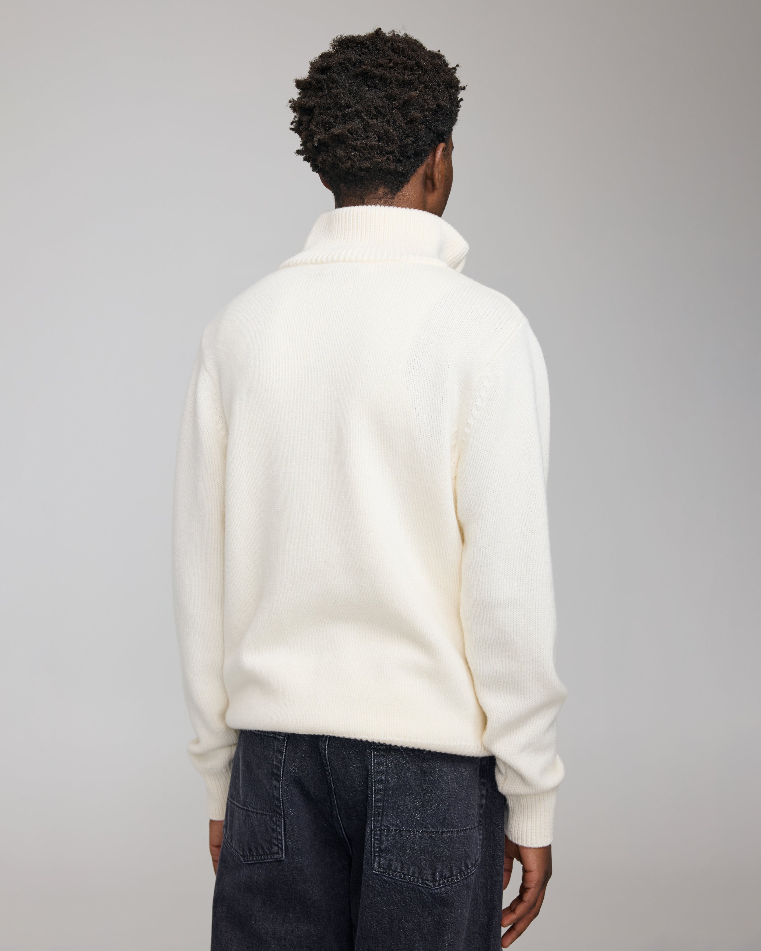 CASHMERE WOOL HALF ZIP