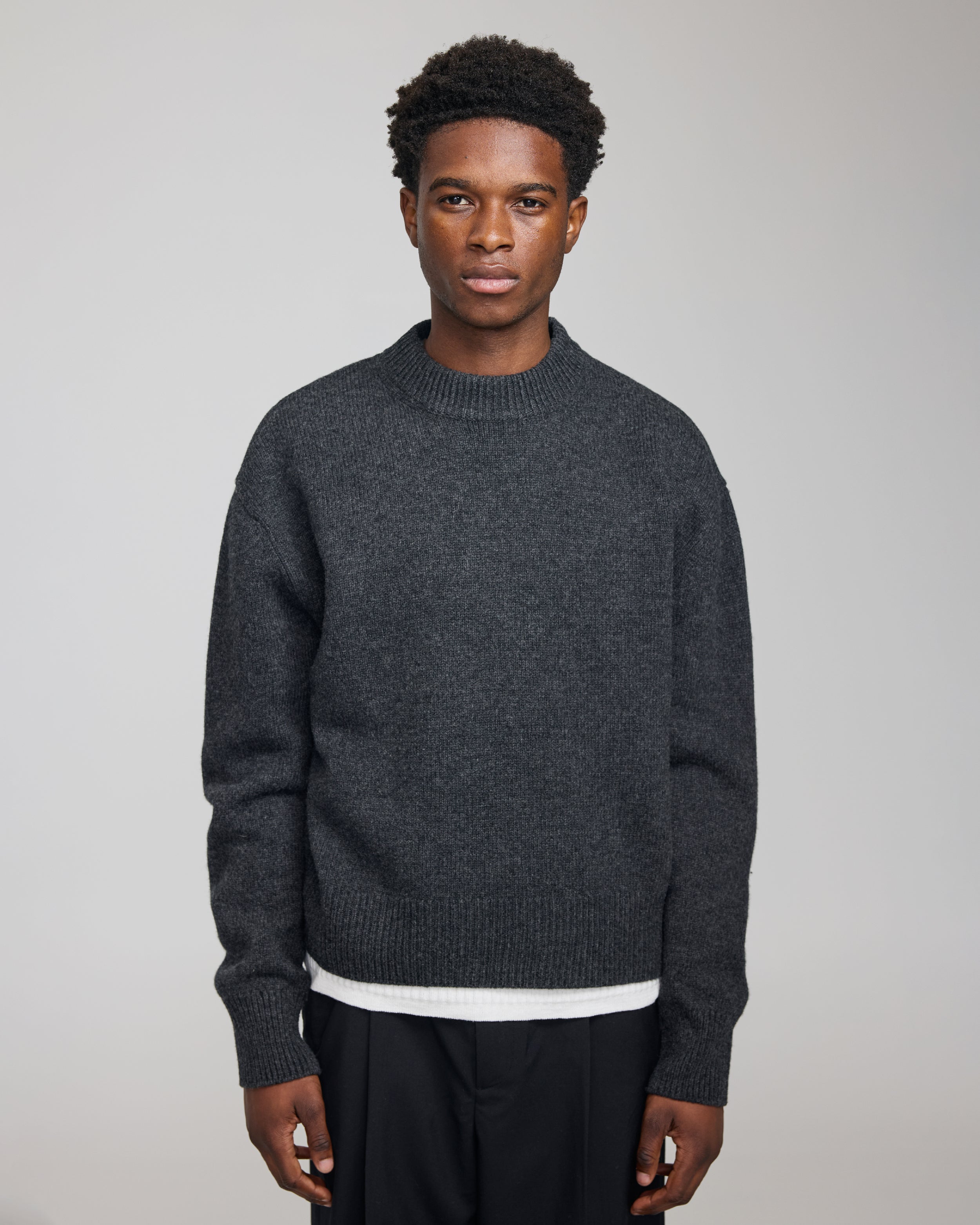 MERINO CROPPED CREW NECK