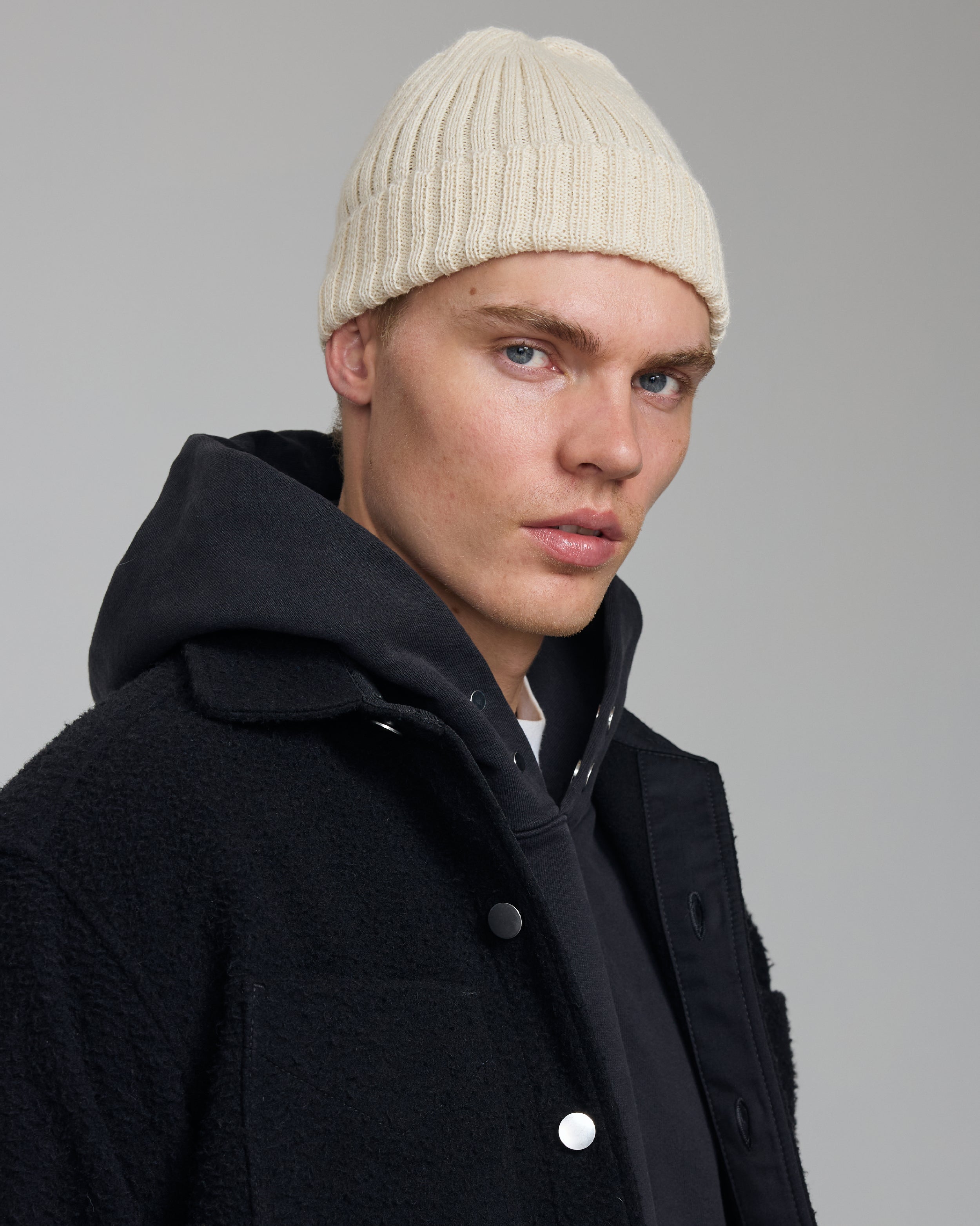 BABY ALPACA RIB BEANIE