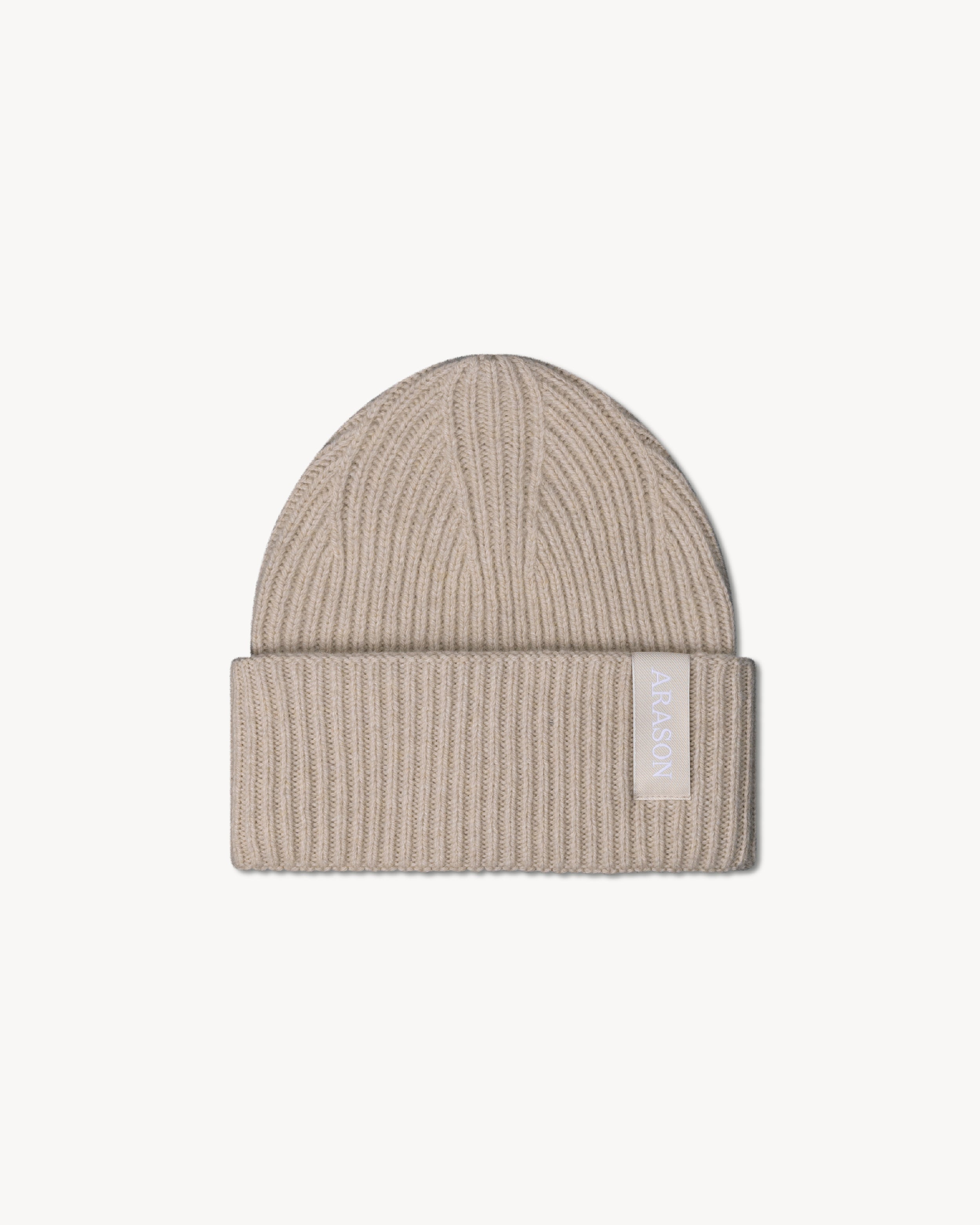 MERINO CASHMERE RIB BEANIE