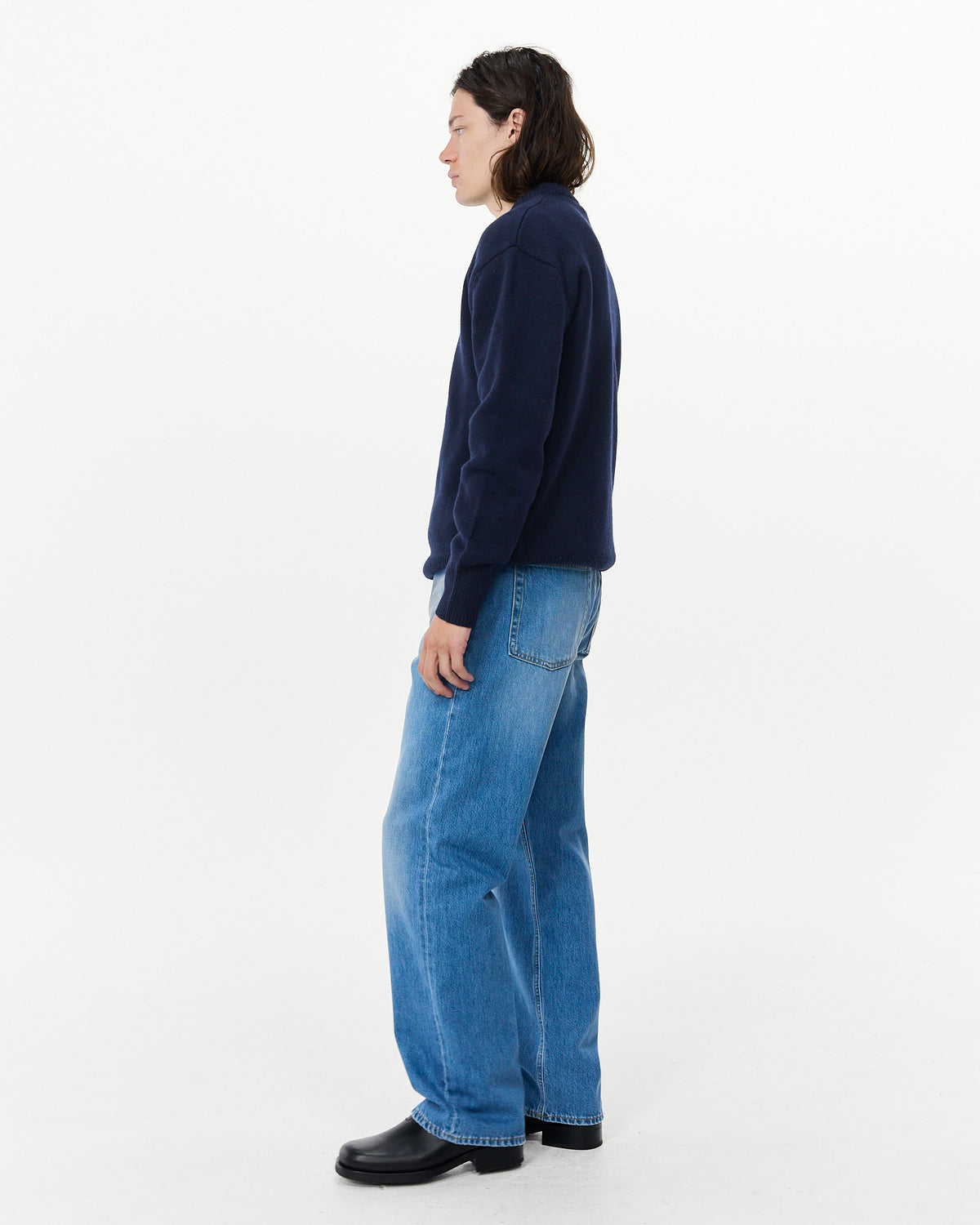 Relaxed Merino Sweater Navy
