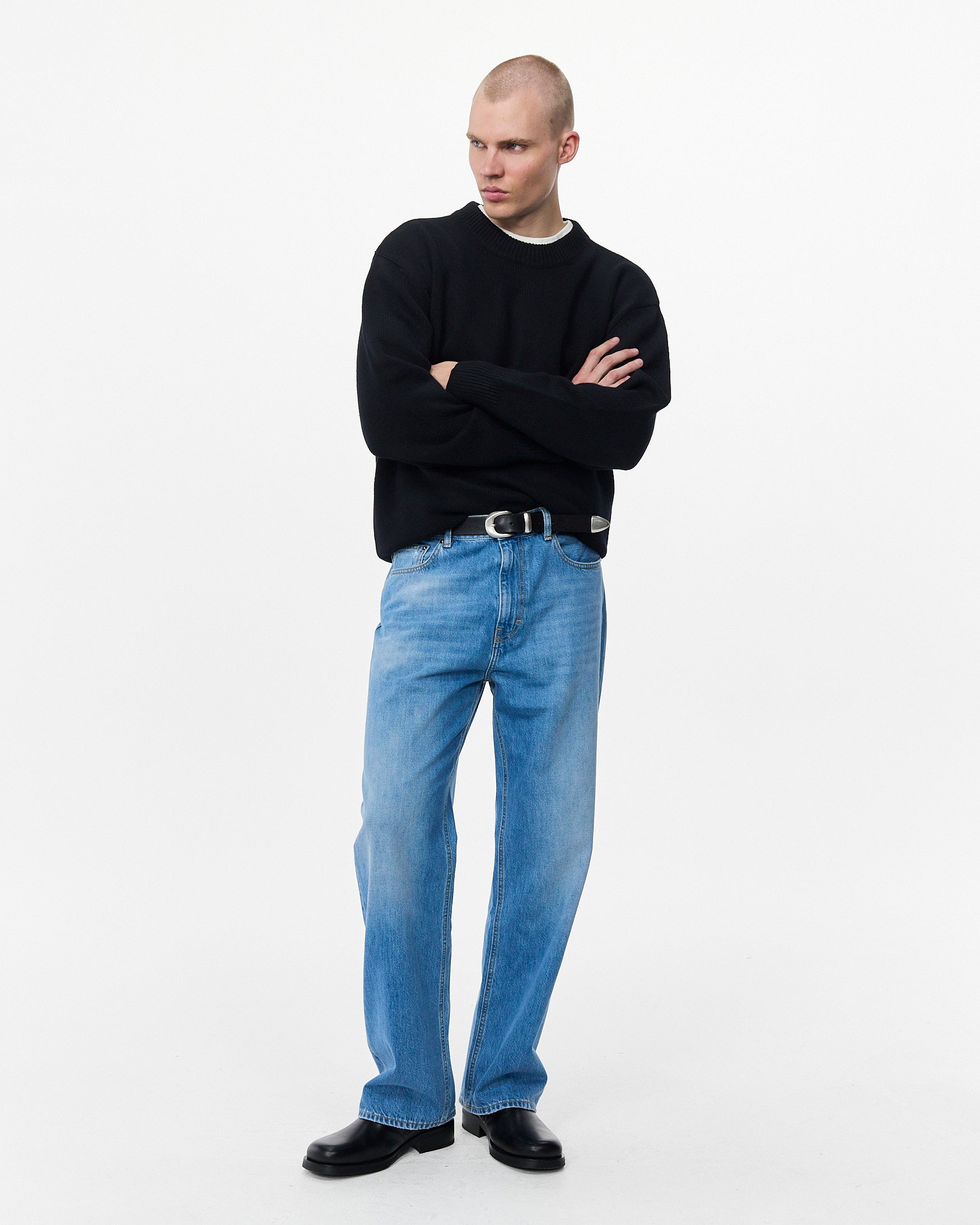 Relaxed Merino Sweater Black