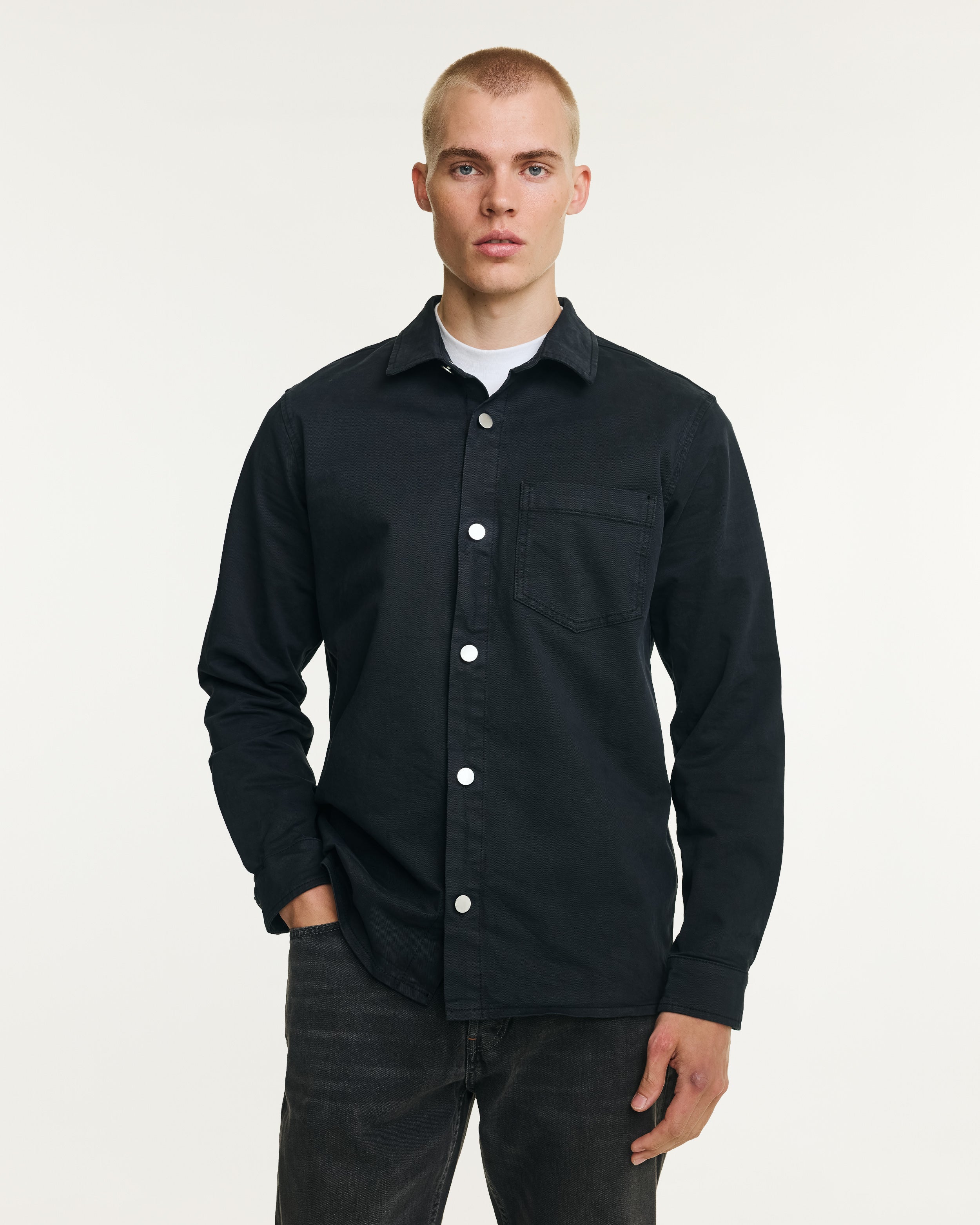 COTTON ONE POCKET SHIRT