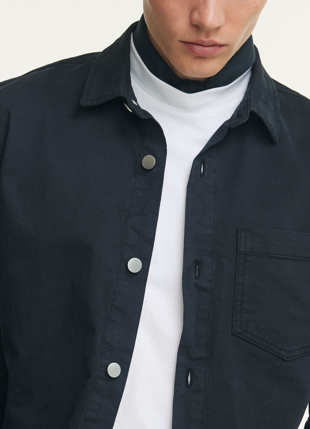 COTTON ONE POCKET SHIRT