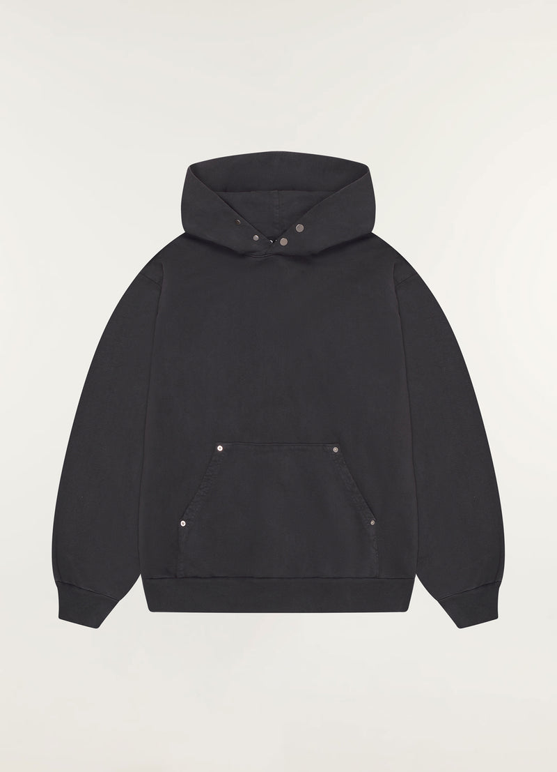 Washed Black Hoodie - Þessi vara er væntanleg