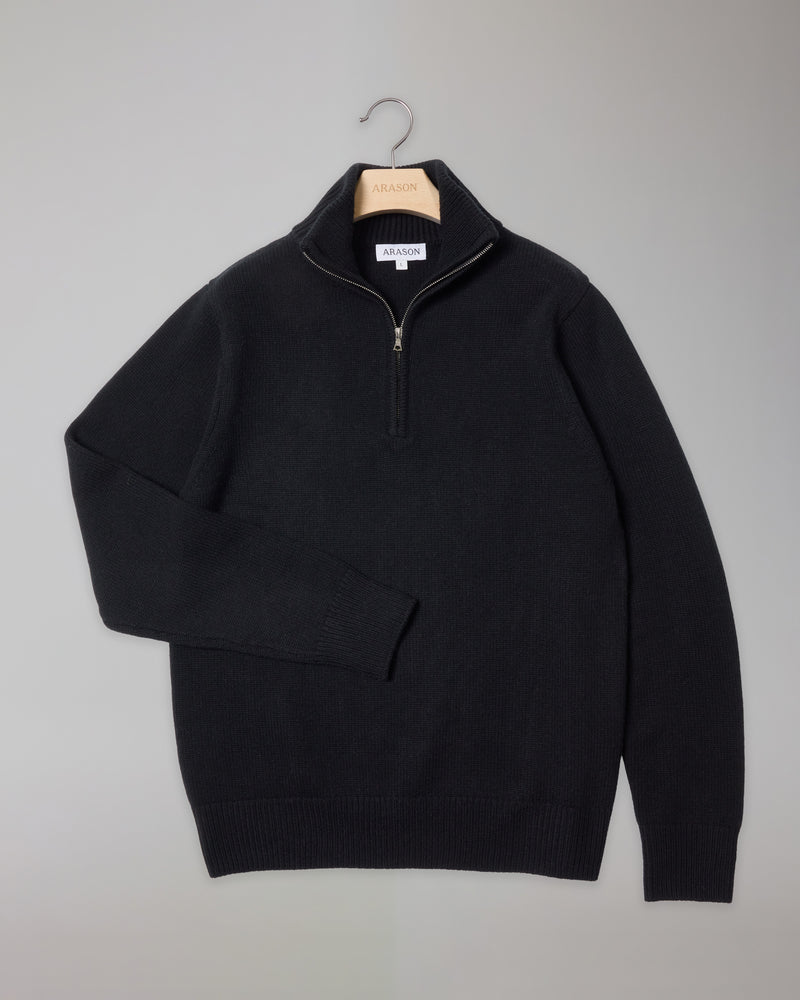 CASHMERE WOOL HALF ZIP