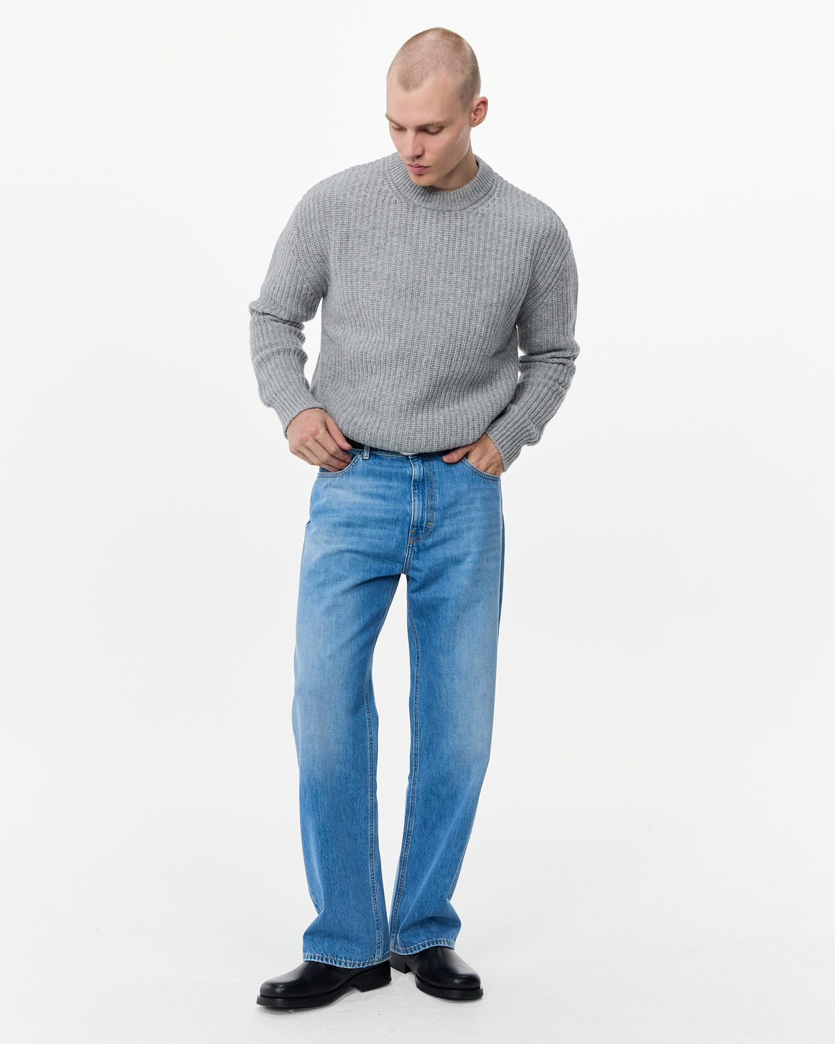 Rib Knit Merino Sweater