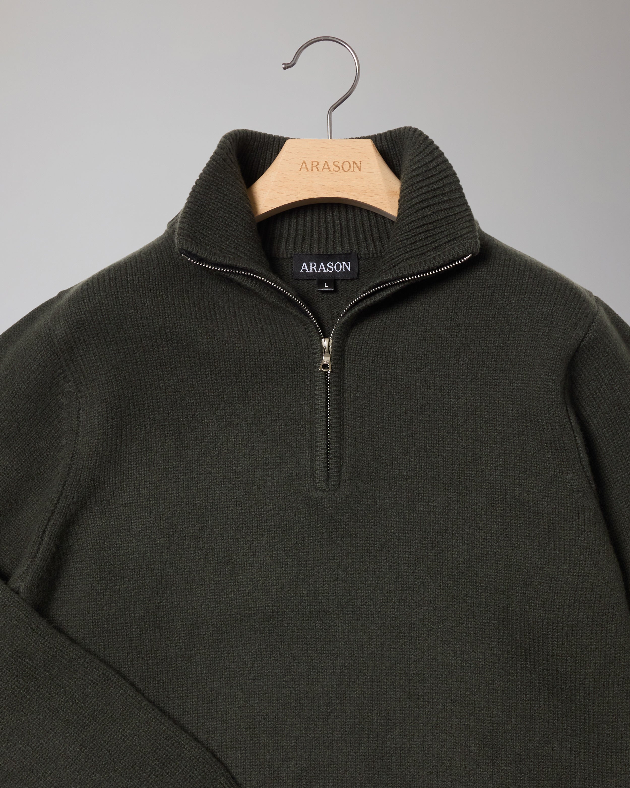 CASHMERE WOOL HALF ZIP