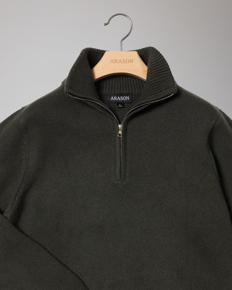 CASHMERE WOOL HALF ZIP