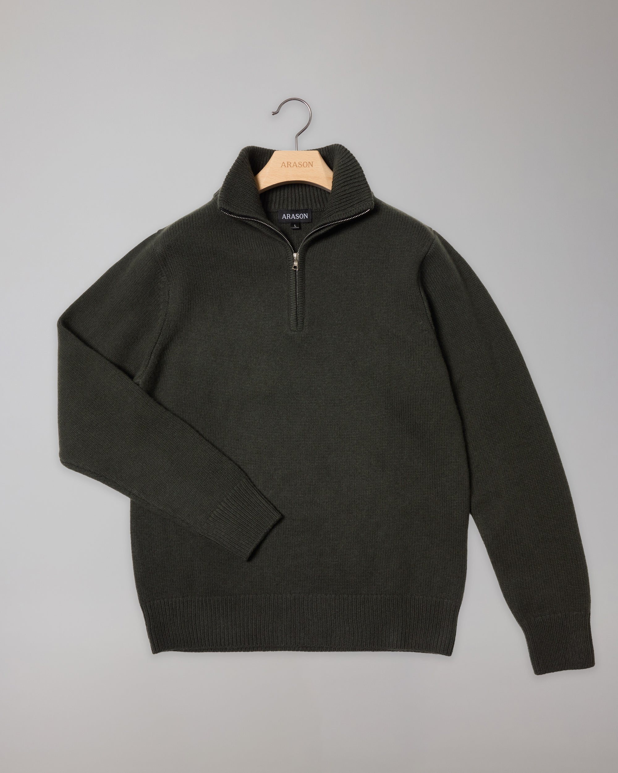 CASHMERE WOOL HALF ZIP