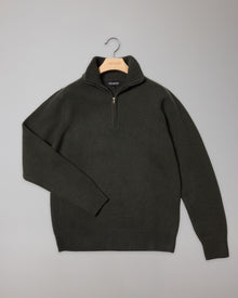 CASHMERE WOOL HALF ZIP