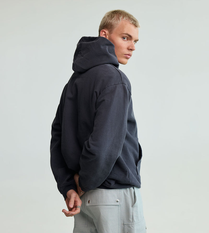 Washed Black Hoodie - Þessi vara er væntanleg