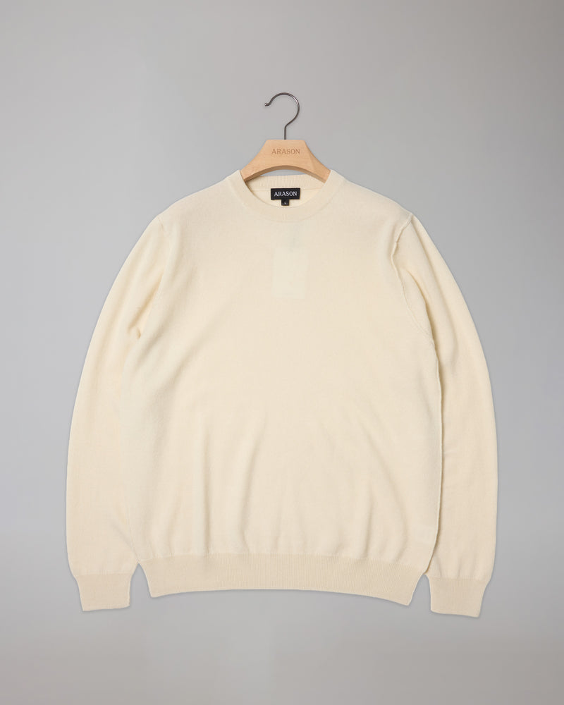 REVERSED SEAM CASHMERE CREW NECK
